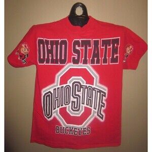 Ohio State Buckeyes TSI T-Shirt - Brutus Buckeye On Sleeves - Size Large